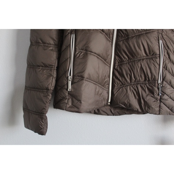 NWT MICHAEL Michael Kors Brown Puffer Jacket - Picture 3 of 9